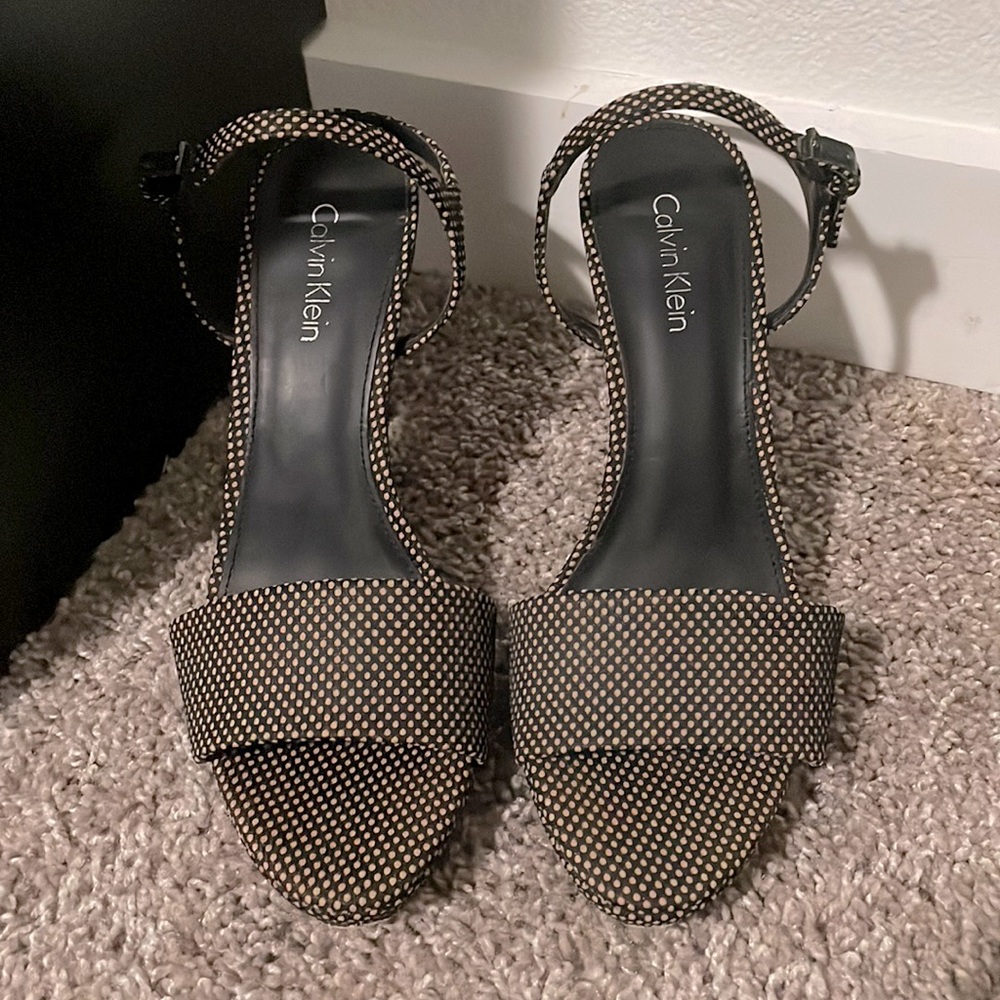 Calvin Klein Surie Polka Dot Heels